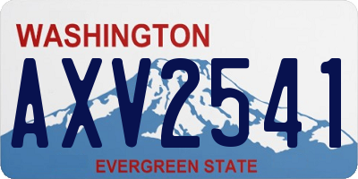 WA license plate AXV2541