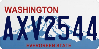 WA license plate AXV2544