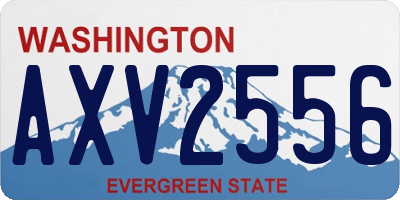 WA license plate AXV2556