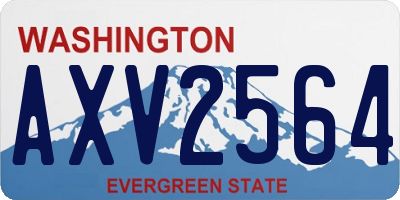 WA license plate AXV2564