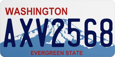 WA license plate AXV2568