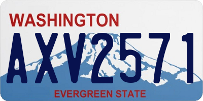 WA license plate AXV2571