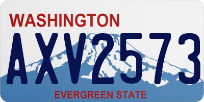 WA license plate AXV2573