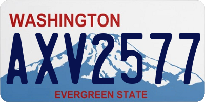 WA license plate AXV2577