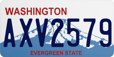 WA license plate AXV2579