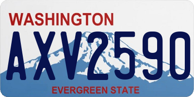 WA license plate AXV2590