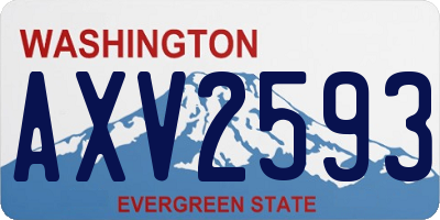 WA license plate AXV2593