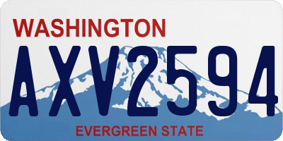 WA license plate AXV2594