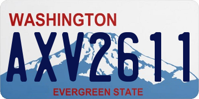 WA license plate AXV2611
