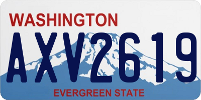 WA license plate AXV2619