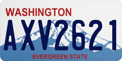 WA license plate AXV2621