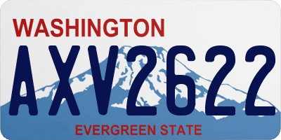 WA license plate AXV2622