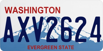 WA license plate AXV2624