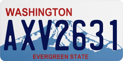 WA license plate AXV2631