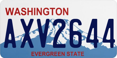 WA license plate AXV2644