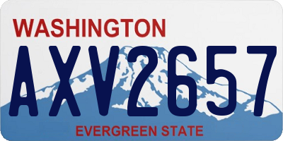 WA license plate AXV2657