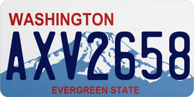 WA license plate AXV2658