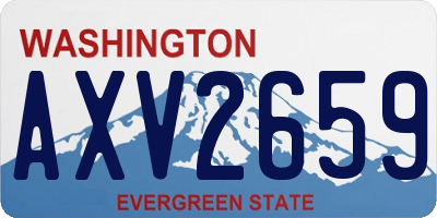 WA license plate AXV2659