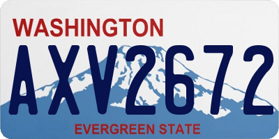 WA license plate AXV2672