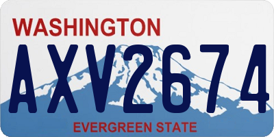 WA license plate AXV2674