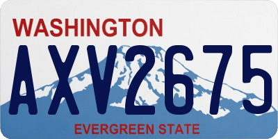 WA license plate AXV2675