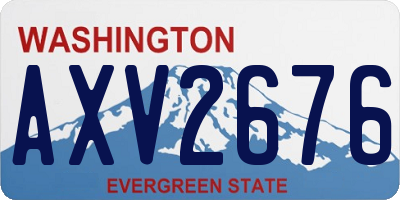 WA license plate AXV2676