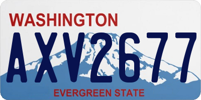 WA license plate AXV2677
