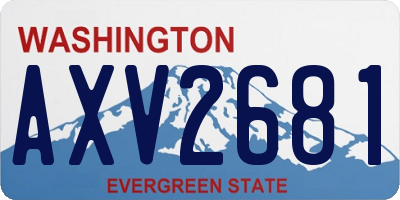 WA license plate AXV2681