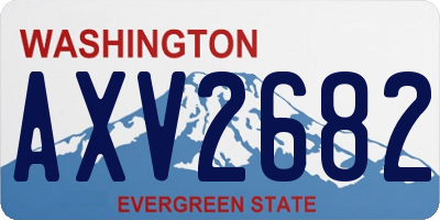 WA license plate AXV2682