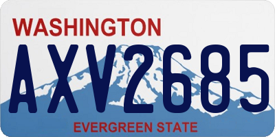 WA license plate AXV2685