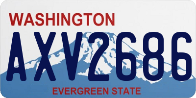 WA license plate AXV2686
