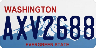 WA license plate AXV2688