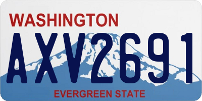 WA license plate AXV2691