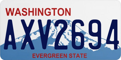 WA license plate AXV2694