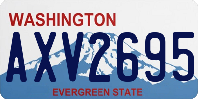 WA license plate AXV2695