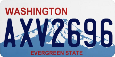 WA license plate AXV2696