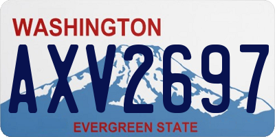 WA license plate AXV2697