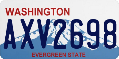 WA license plate AXV2698