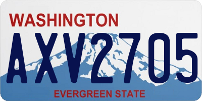 WA license plate AXV2705