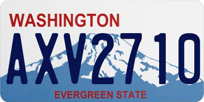 WA license plate AXV2710