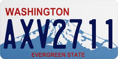 WA license plate AXV2711