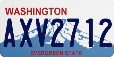 WA license plate AXV2712
