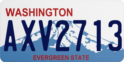 WA license plate AXV2713