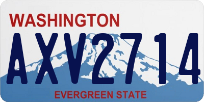 WA license plate AXV2714