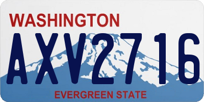 WA license plate AXV2716