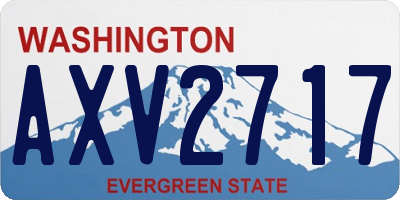 WA license plate AXV2717