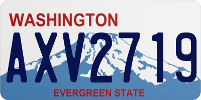 WA license plate AXV2719