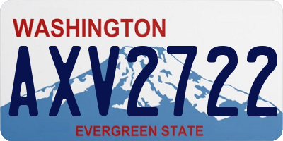 WA license plate AXV2722