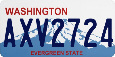 WA license plate AXV2724