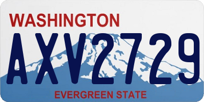 WA license plate AXV2729